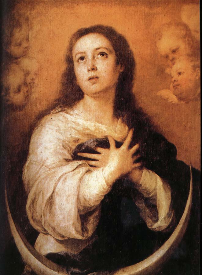 Bartolome Esteban Murillo Half month's pure conception of Our Lady